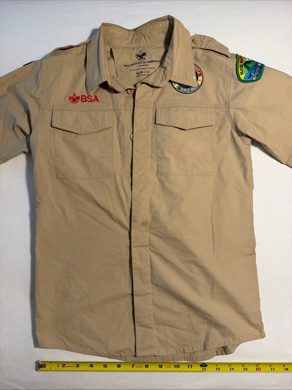 Boy Scouts of America Tan Kids Short-Sleeve Uniform Shirt